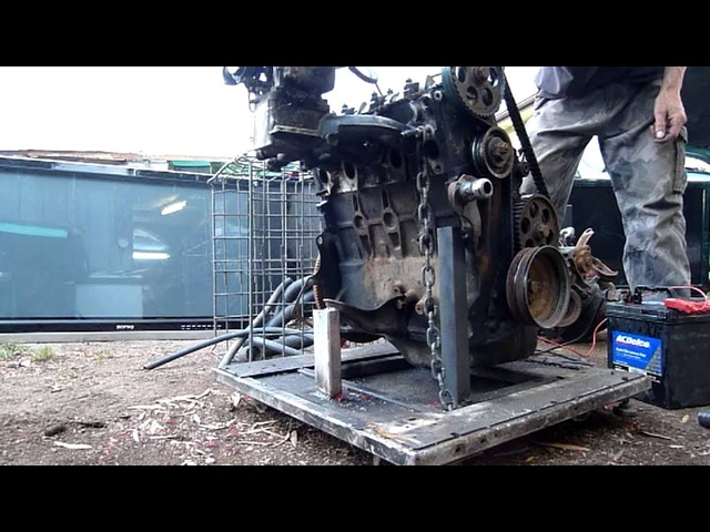 Damaged VW 4 cylinder engine Torture