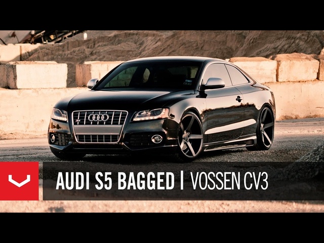 Audi S5 Bagged on 20" Vossen VVS-CV3 Concave Wheels / Rims