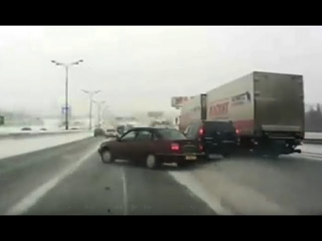 Car Crashes on Icy Road - CAR and DRIVER