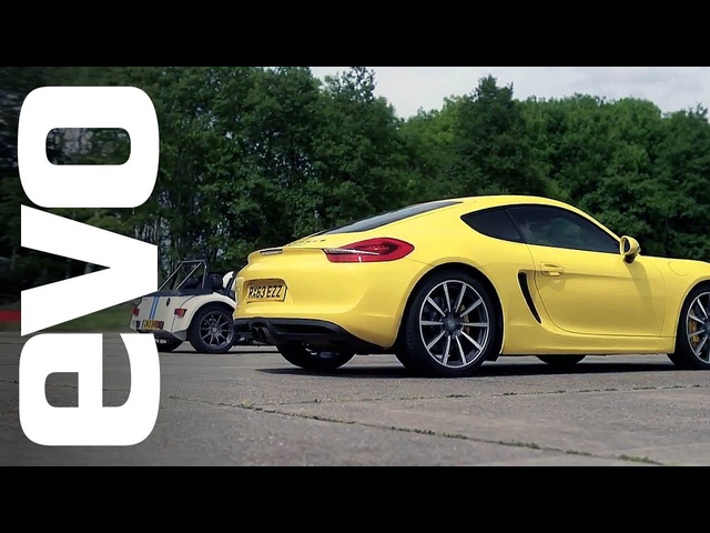 Porsche Cayman S v Caterham 7 Roadsport 140 | evo DRAG BATTLE