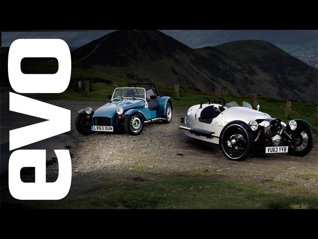 Caterham Seven 160 vs Morgan 3 Wheeler | evo TRACK BATTLE