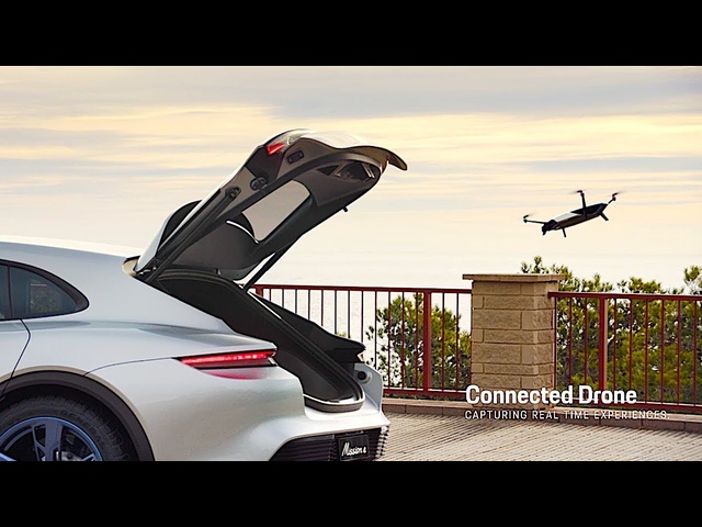 Porsche Mission E Autonomous DRONE DEMO Video Porsche Mission E Cross Turismo Geneva 2018 CARJAM