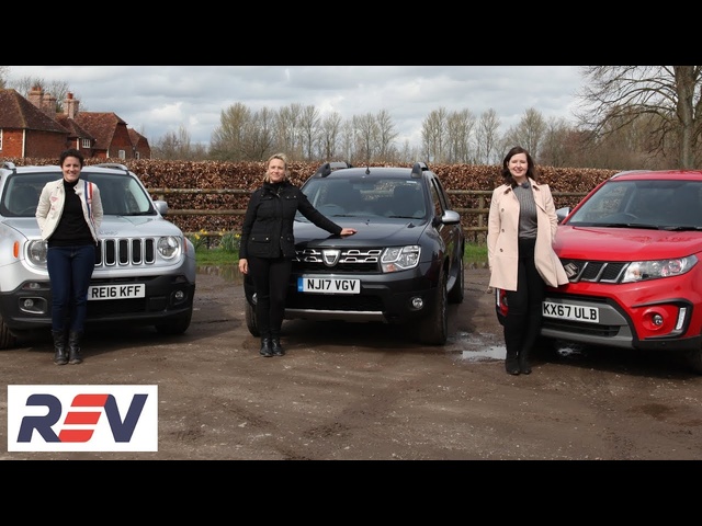 The REV Test: Budget SUVs. <em>Dacia</em> Duster vs Jeep Renegade vs Suzuki Vitara.