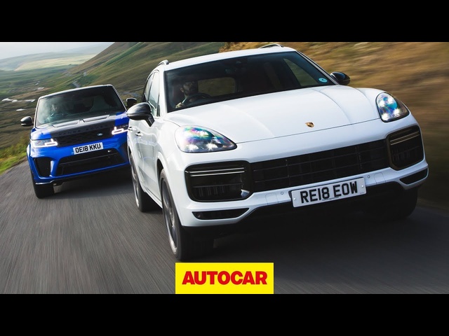 Porsche Cayenne Turbo vs Range Rover Sport SVR - £100k SUVs reviewed | Autocar