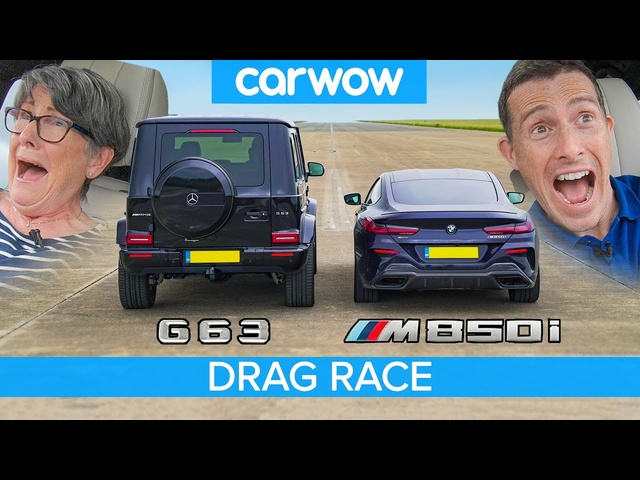 AMG G63 vs BMW M850i - DRAG RACE... with my 71-year-old mom!