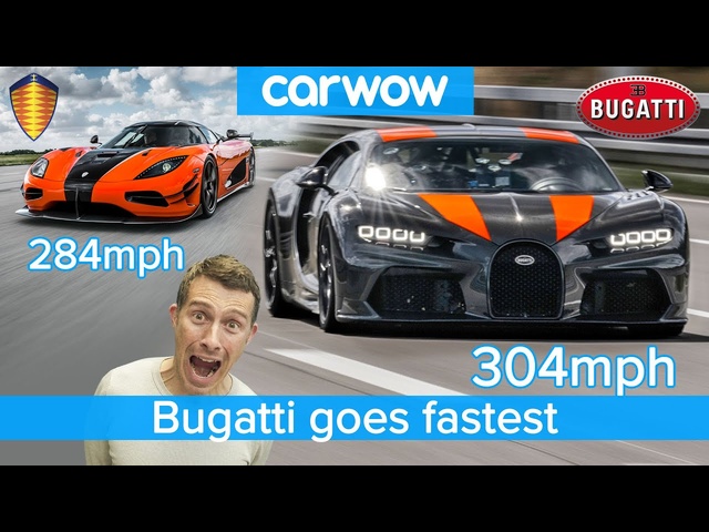 304mph in a Bugatti Chiron - see how it destroys the Koenigsegg Agera RS!