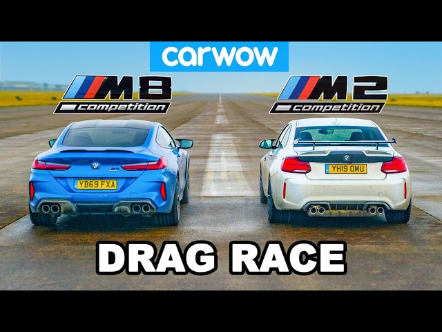 BMW M8 vs M2: DRAG RACE *David vs Goliath!*