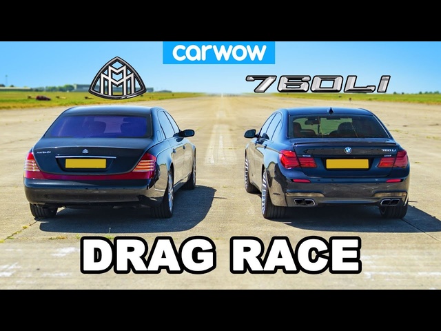 BMW 760Li vs <em>Maybach</em>: DRAG RACE *V12 Luxury*