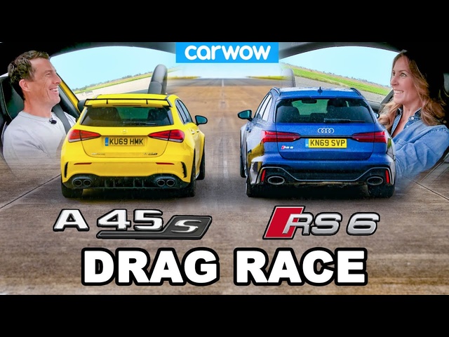 Audi RS6 vs AMG A45 S: DRAG RACE *Me vs My Girlfriend*