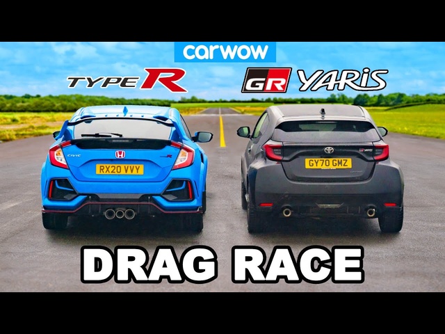 Toyota GR Yaris v Honda Civic Type R - DRAG RACE