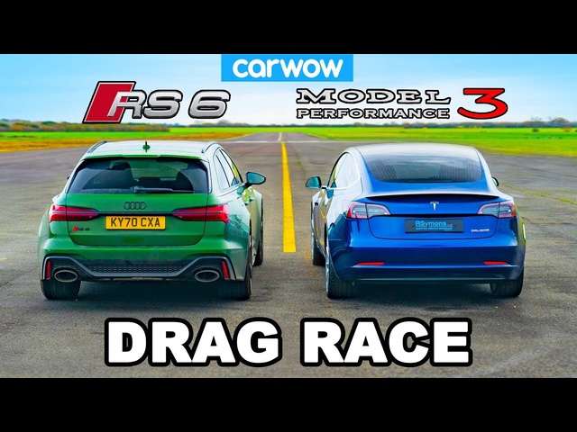 Audi RS6 v <em>Tesla</em> Model 3 Performance - DRAG RACE *ICE vs EV*