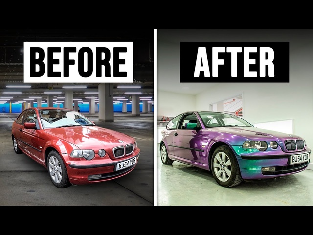 Flip Paint Wrapping Project BMW E46 Compact