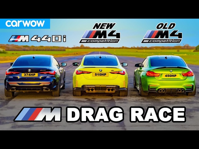New BMW M4 v Old M4 v M440i - DRAG RACE