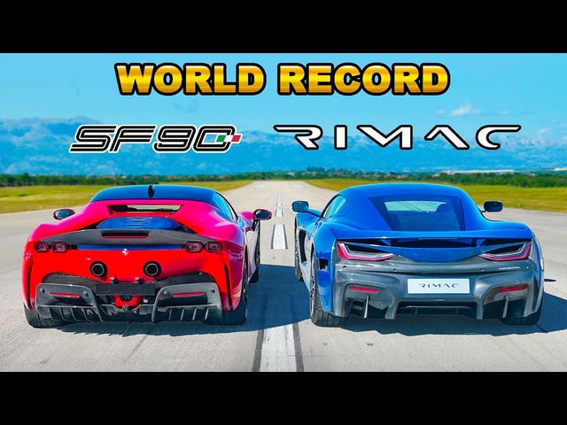 Ferrari SF90 v new Rimac Nevera: DRAG RACE *WORLD RECORD!!!*
