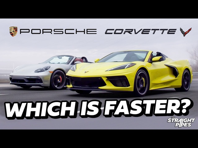 2021 C8 <em>Corvette</em> vs Porsche Boxster GTS 4.0 - MID ENGINE CONVERTIBLE BATTLE