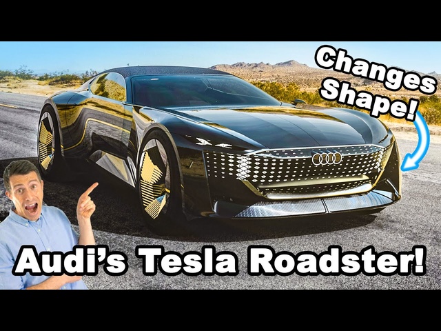 Audi's new Tesla Roadster... it can change shape!?!