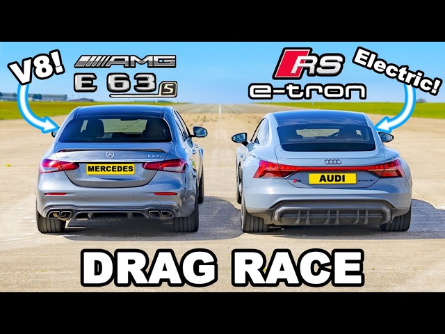 <em>Audi</em> RS e-tron GT v AMG E63 S: DRAG RACE *EV v V8*