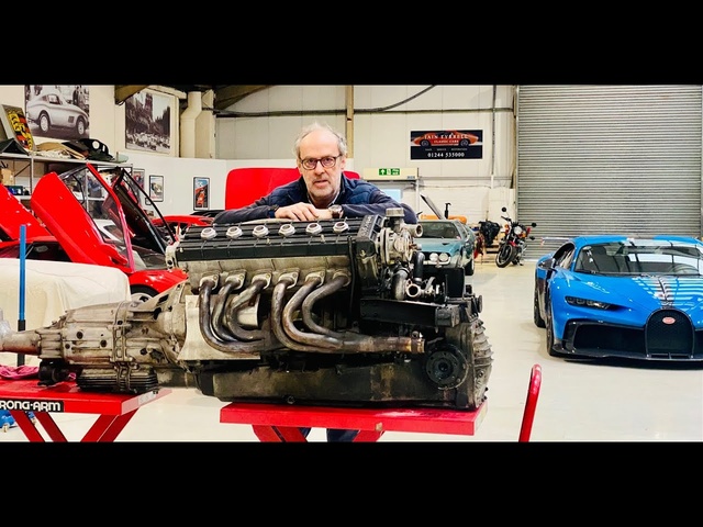 Lamborghini Countach QV update. Extracting the engine & gearbox at Iain Tyrrell Classics