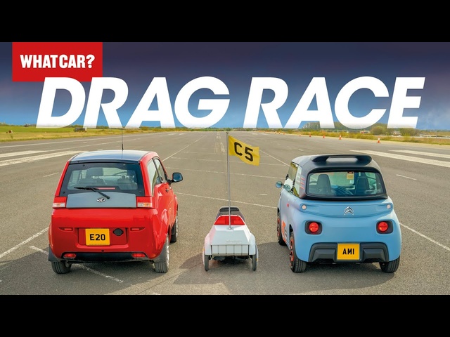 DRAG RACE: Citroen Ami vs Mahindra e2o vs Sinclair C5 – <em>mini</em> electric car review | What Car?