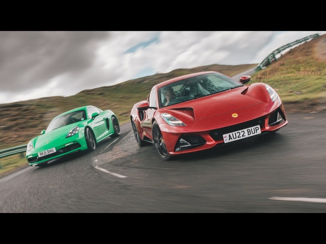 New Lotus Emira vs Porsche Cayman GTS review | Autocar