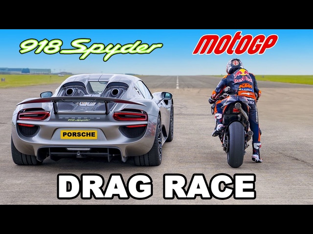 <em>Porsche</em> 918 Spyder v Red Bull MotoGP Bike: DRAG RACE