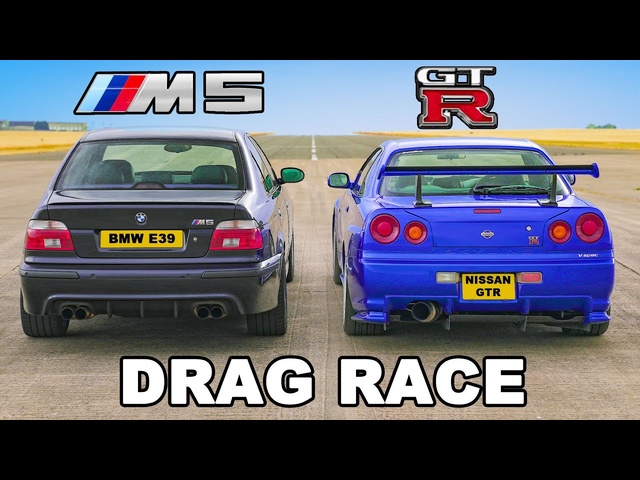 BMW E39 M5 v R34 GT-R Skyline: DRAG RACE