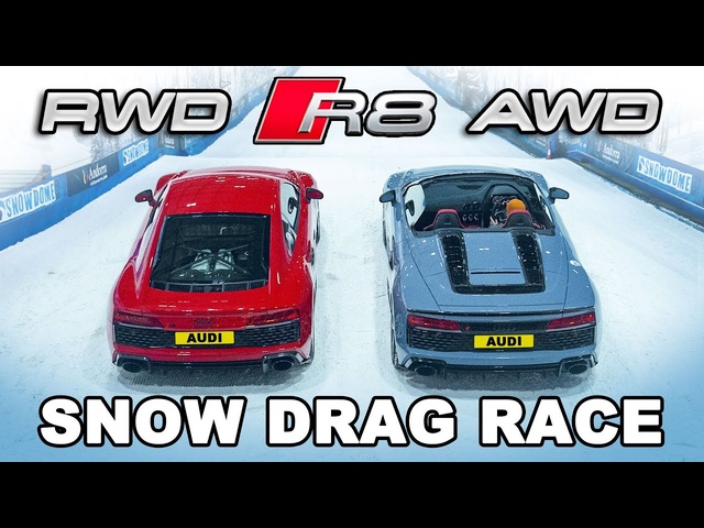 <em>Audi</em> R8 AWD v RWD: Winter Tyre DRAG RACE