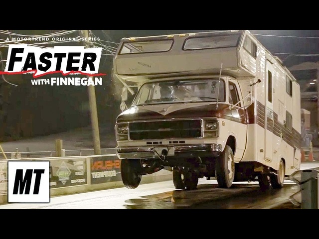 Crazy Stunts with the Wheelie Motorhome! | Faster with Finnegan | MotorTrend