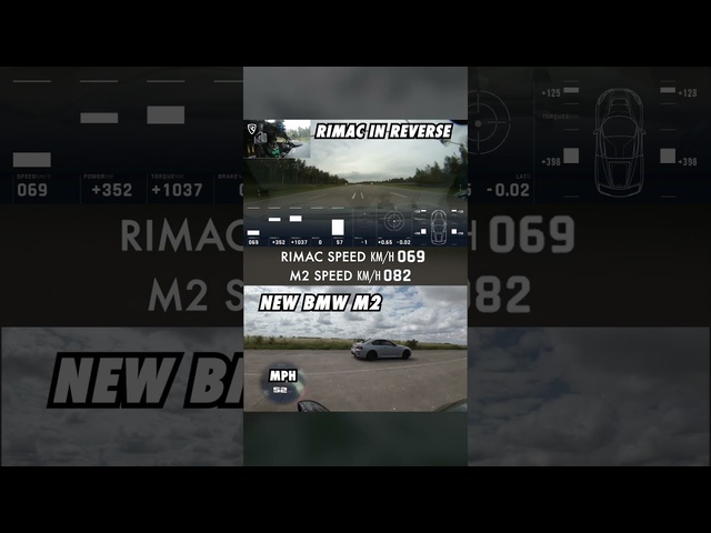Rimac in reverse vs new BMW M2: 200 km/h RACE!