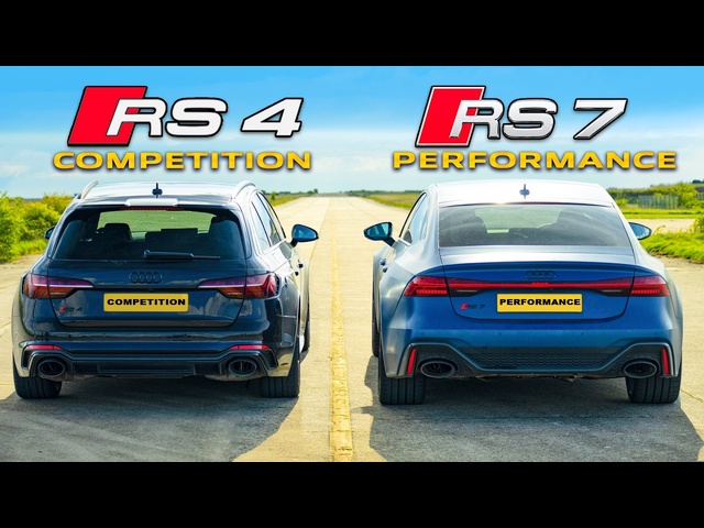 Audi RS4 Competition v RS7 Performance: DRAG RACE