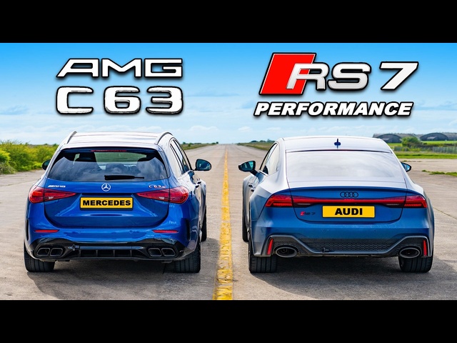 New AMG C63 v Audi RS7 Performance: DRAG RACE