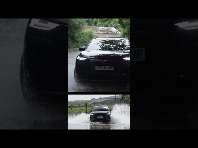 Audi Q4 e-tron mythbusting: can you get an electric car wet? | Autocar | Promoted #shorts #ev